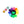 Load image into Gallery viewer, Takashi Murakami Plush Rainbow Flower Pin and Key Chain (Black) - Untied AU