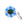 Load image into Gallery viewer, Takashi Murakami Plush Rainbow Flower Pin and Key Chain (Blue) - Untied AU