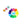 Load image into Gallery viewer, Takashi Murakami Plush Rainbow Flower Pin and Key Chain (White) - Untied AU