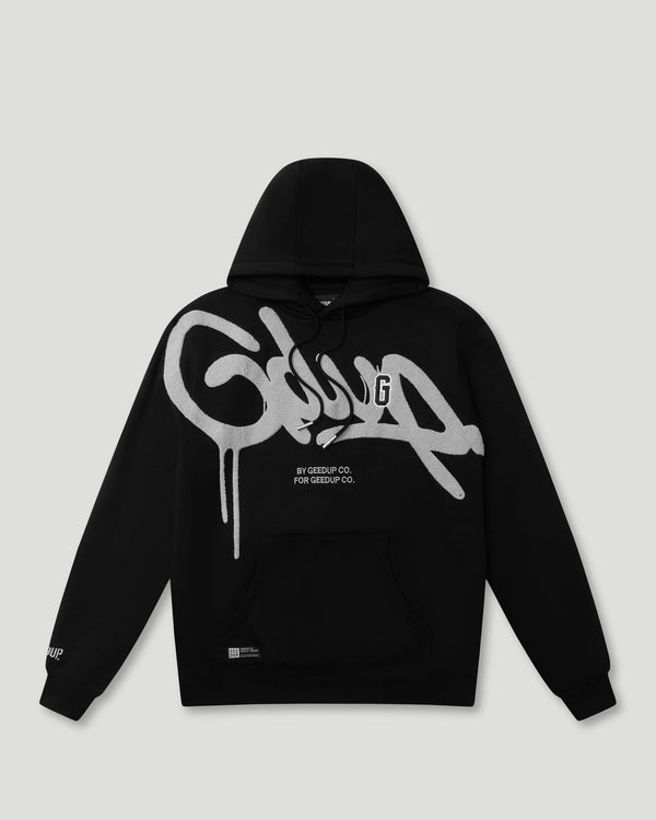 Geedup Handstyle G Hoodie Black Light Grey - front