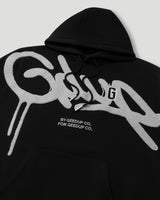 Load image into Gallery viewer, Geedup Handstyle G Hoodie Black Light Grey - back
