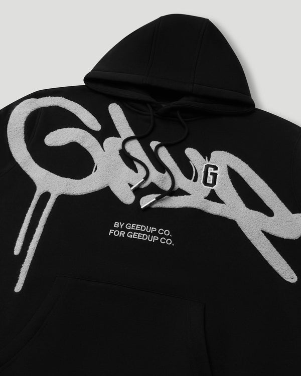 Geedup Handstyle G Hoodie Black Light Grey - back