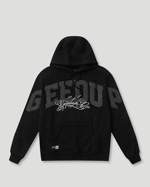 Geedup Team Logo / Handstyle Hoodie "Black Grey" - UNTIED AU