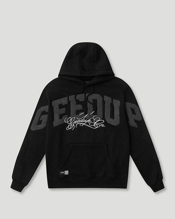 Geedup Team Logo / Handstyle Hoodie "Black Grey" - UNTIED AU