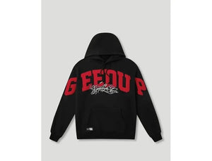 Geedup Team Logo / Handstyle Hoodie "Black Red" - UNTIED AU