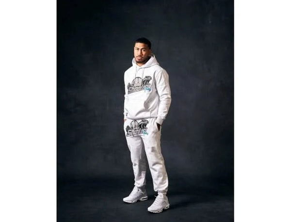 Geedup x Trapstar Sydney Shooters Hoodie White Marle - UNTIED AU