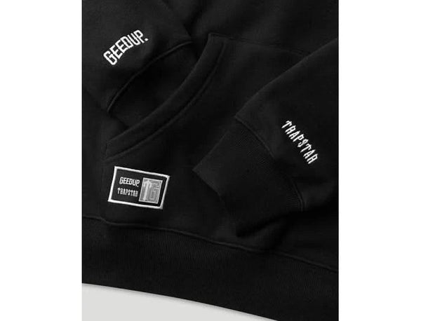 Geedup x Trapstar Team Logo Irongate T Hoodie Black White - UNTIED AU