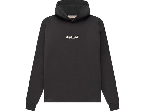 Fear of God Essentials Pull-Over Relaxed Hoodie Black Iron (SS22) - Untied AU