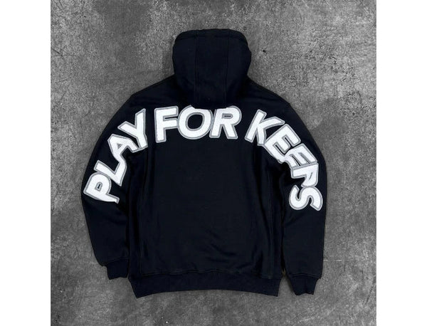 Geedup Play For Keeps Hoodie Black White - UNTIED AU