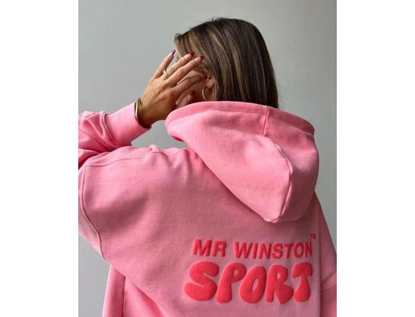 MR WINSTON Vintage Pink Puff Hooded Sweat - Untied AU