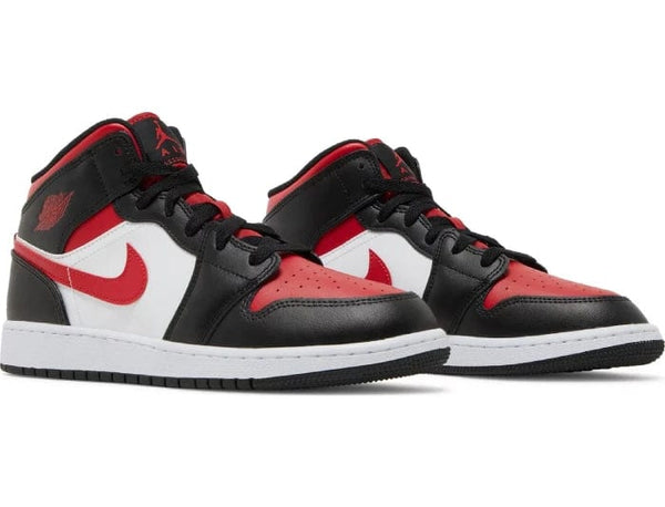 Nike Air Jordan 1 Mid 'Bred Toe' Women's (GS) - Untied AU