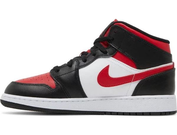 Nike Air Jordan 1 Mid 'Bred Toe' Women's (GS) - Untied AU