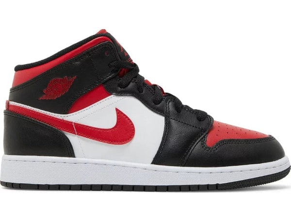 Nike Air Jordan 1 Mid 'Bred Toe' Women's (GS) - Untied AU