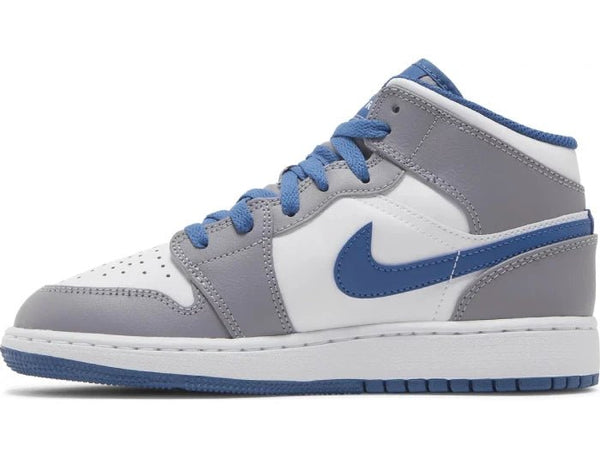 Nike Air Jordan 1 Mid 'Cement True Blue' Women's (GS) - Untied AU