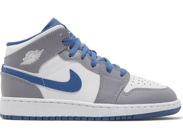 Nike Air Jordan 1 Mid 'Cement True Blue' Women's (GS) - Untied AU