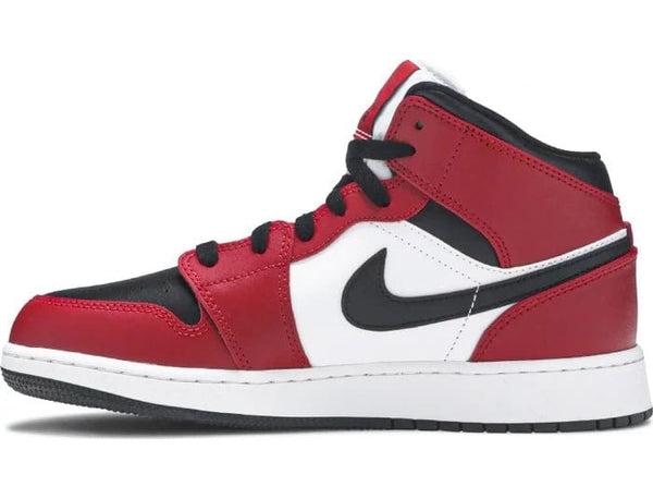 Nike Air Jordan 1 Mid 'Chicago Black Toe' Women's (GS) - Untied AU