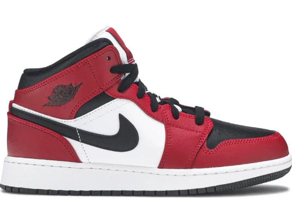 Nike Air Jordan 1 Mid 'Chicago Black Toe' Women's (GS) - Untied AU