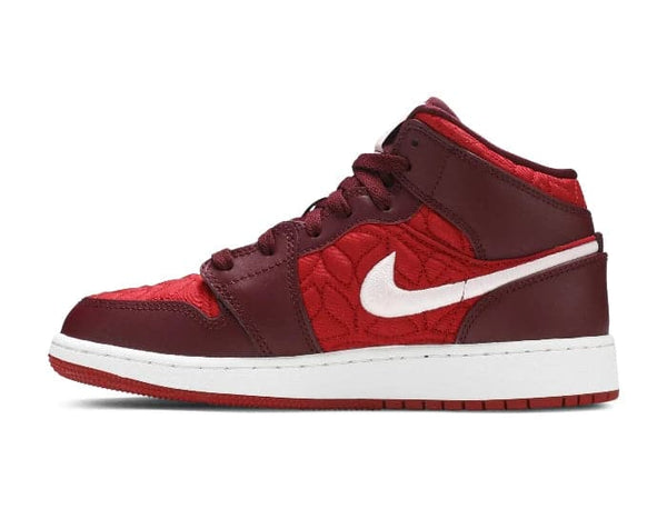 Nike Air Jordan 1 Mid SE 'Red Quilted' Women's (GS) - Untied AU