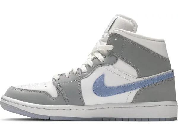 Nike Air Jordan 1 Mid 'Wolf Grey Aluminum' Women's - Untied AU