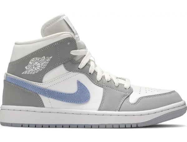 Nike Air Jordan 1 Mid 'Wolf Grey Aluminum' Women's - Untied AU