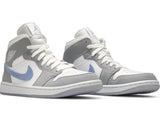 Load image into Gallery viewer, Nike Air Jordan 1 Mid 'Wolf Grey Aluminum' Women's - Untied AU
