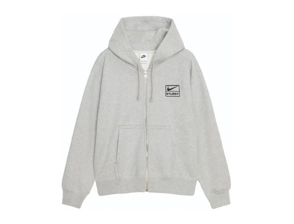 Nike x Stussy Fleece Zip Hoodie 'Dark Grey Heather' - UNTIED AU