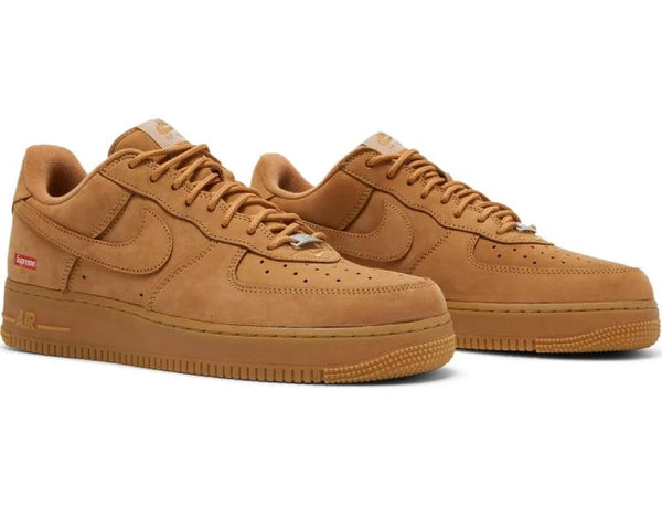 Closely Inspect the Supreme x Nike Air Force 1 'Flax' - Sneaker Freaker