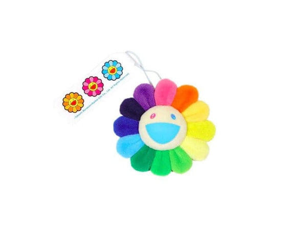 Takashi Murakami Plush Rainbow Flower Pin and Key Chain (White) - Untied AU